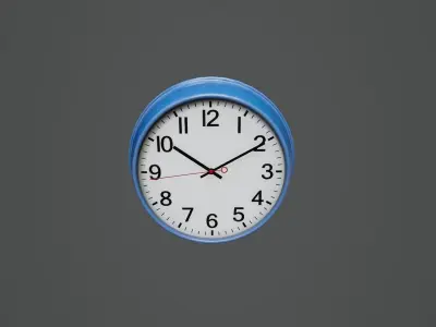 Wall Clock 01 Low-poly 3D model