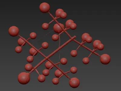 BLACK NICKEL CHANDELIER 3D model