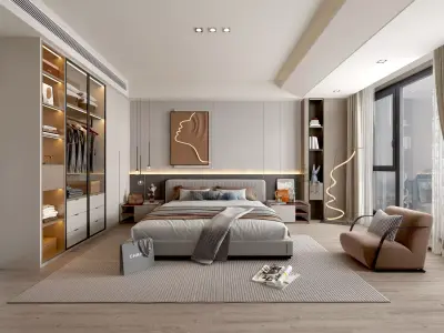 Bedroom interior  05 3D model
