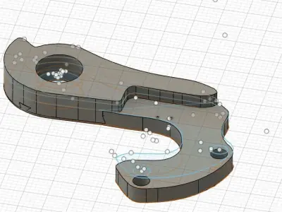 Bicycle Derailleur Hanger 3D Model for CNC 3D Printing 3D print model