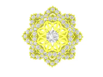 5744 luxury diamond flower ring  3D print model