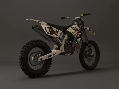 Dirt Bike Low-poly 3D model