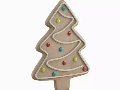 Gingerbread Cookie Tree 02 3D model