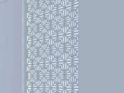 3d Screen window with pattern Low-poly 3D model