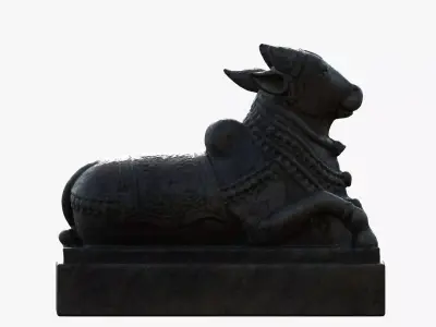 nandhi statue sculpture hi poly 3D model