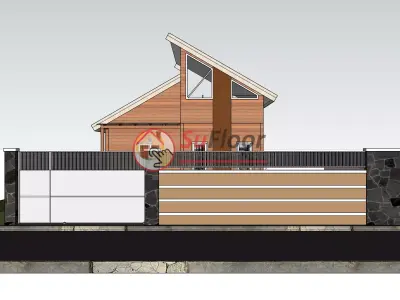 House 6x6m code 662 - Sketchup 3D model 3D model 3D model