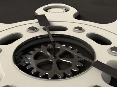 Sci Fi Wall Clock Free 3D model