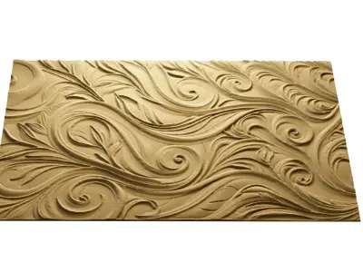 modern panel wall decor set relief stl mural CNC 170 3D model