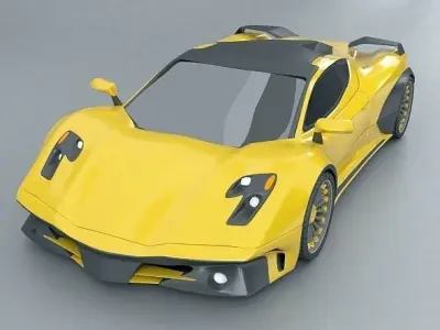 Hyperwasp supercar concept 3D model