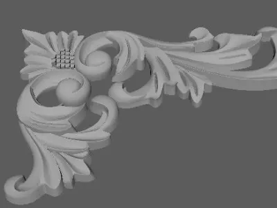 Central decor ornament for furniture 3D model 101