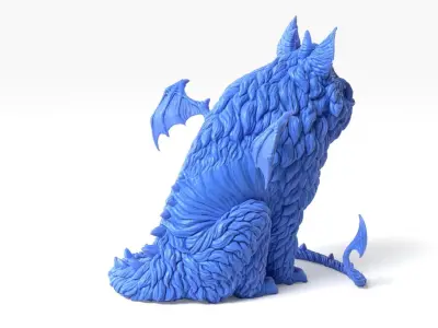 Gargoyle Creature Sculpture 3D print model