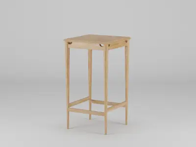Joanna Square Barstool 40x40x75 Low-poly 3D model