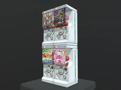Gacha Capsule Machine Low-poly 3D model