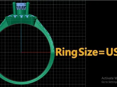 LUXURY FILIGREE DIMOND RING FOR WOMEN 3D PRINTABLE MODEL 3D print model