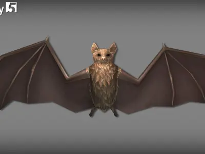 Animated Bats Pack Low-poly 3D model