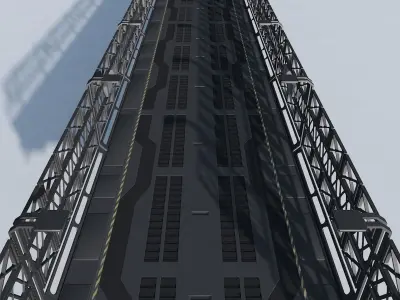 Sci fi Bridge 3D model