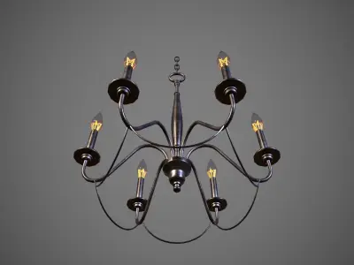 Chandelier Brown Free low-poly 3D model