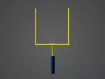 Football Field Goal 3D model