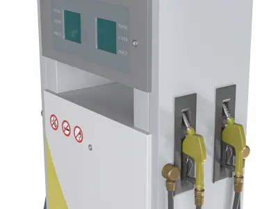 Gas station 3D model