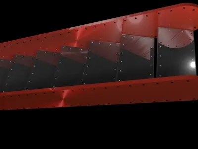 Metal stairs 3D model