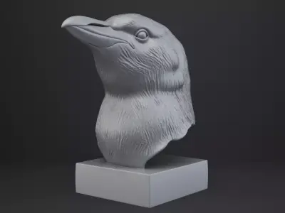 Penguin Bust - Animal Figurine 3D print model