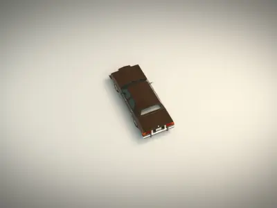 Low Poly Sedan Car 04 Low-poly 3D model