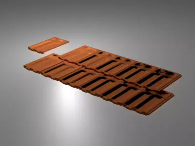 Traditional Roof Tile 3D model