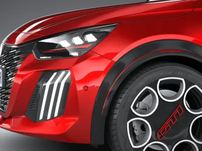 Peugeot E-208 GTI 2026 3D model