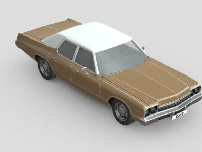 Dodge Monaco 1974 Low-poly 3D model