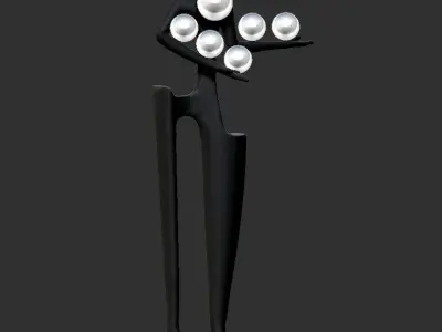 Vertical Human Floor Lamp - - -  Lampadaire Humain Vertical 3D model