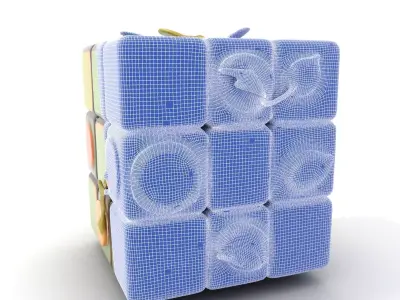 Leafy Puzzle Cube model pack Low-poly 3D model