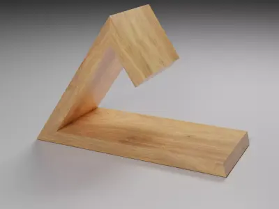 Wooden Holder book  3D model