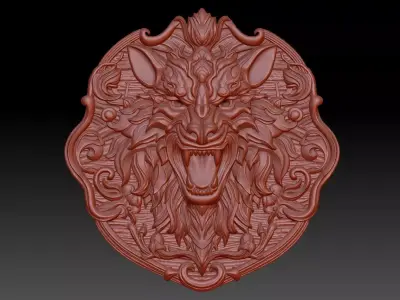 The Wolf  Head 3D print model