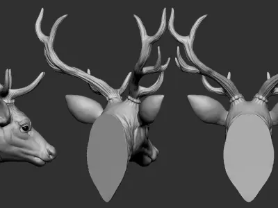 Deer Head 3D print model