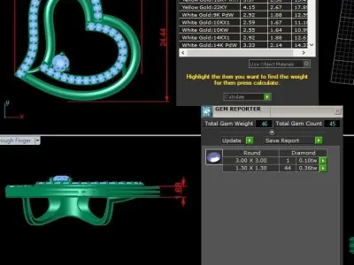 Jewelry Heart Pendant 3D print model