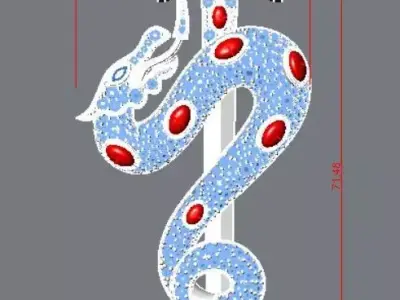  Snake Dragon Sword 3D print model