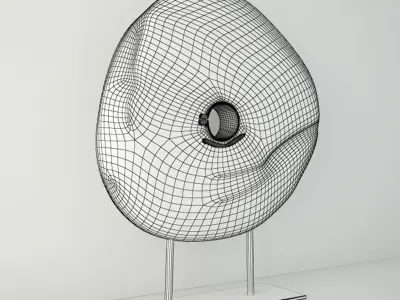 Wooden Wagon Wheel Artifact 3D model