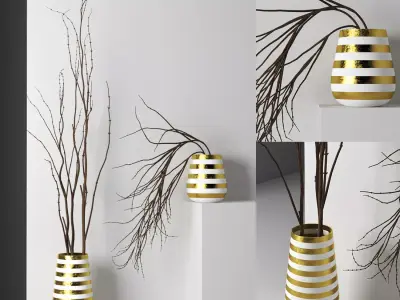 vase1022 vase with branches 3D model