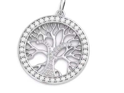 Tree of Life Pendant  Luxury 3D Printable Jewelry Model  3D print model