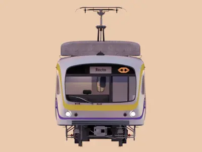 Hyundai Rotem Train Car Interior Exterior Full Train LRT 2 3D model