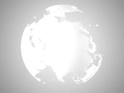 Globe Shell White 3D model