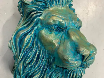 Lion Head Pendant 2 3d print model 3D print model