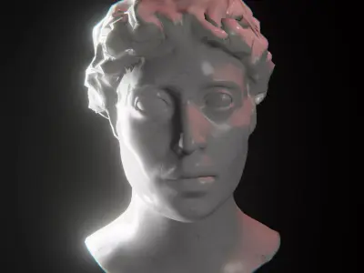 Sculpture bust statue roman ancient head 3D model