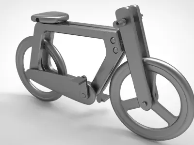Wooden bicycle 3D model