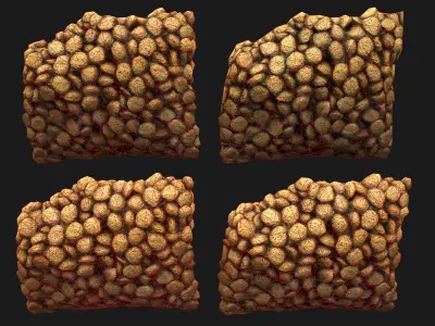 Dog Pet Cat  Dry Food Low-poly 3D model