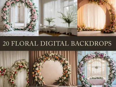 Floral Digital Backdrop Collection Texture