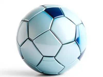 Blue Soccer Ball model pack Low-poly 3D model