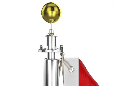 Canada Flag Pole 3D model