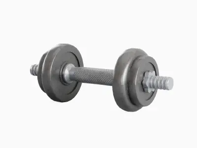 Metal Dumbbell 02 Low-poly 3D model