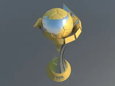 FIFA Club World Cup trophy 3D model